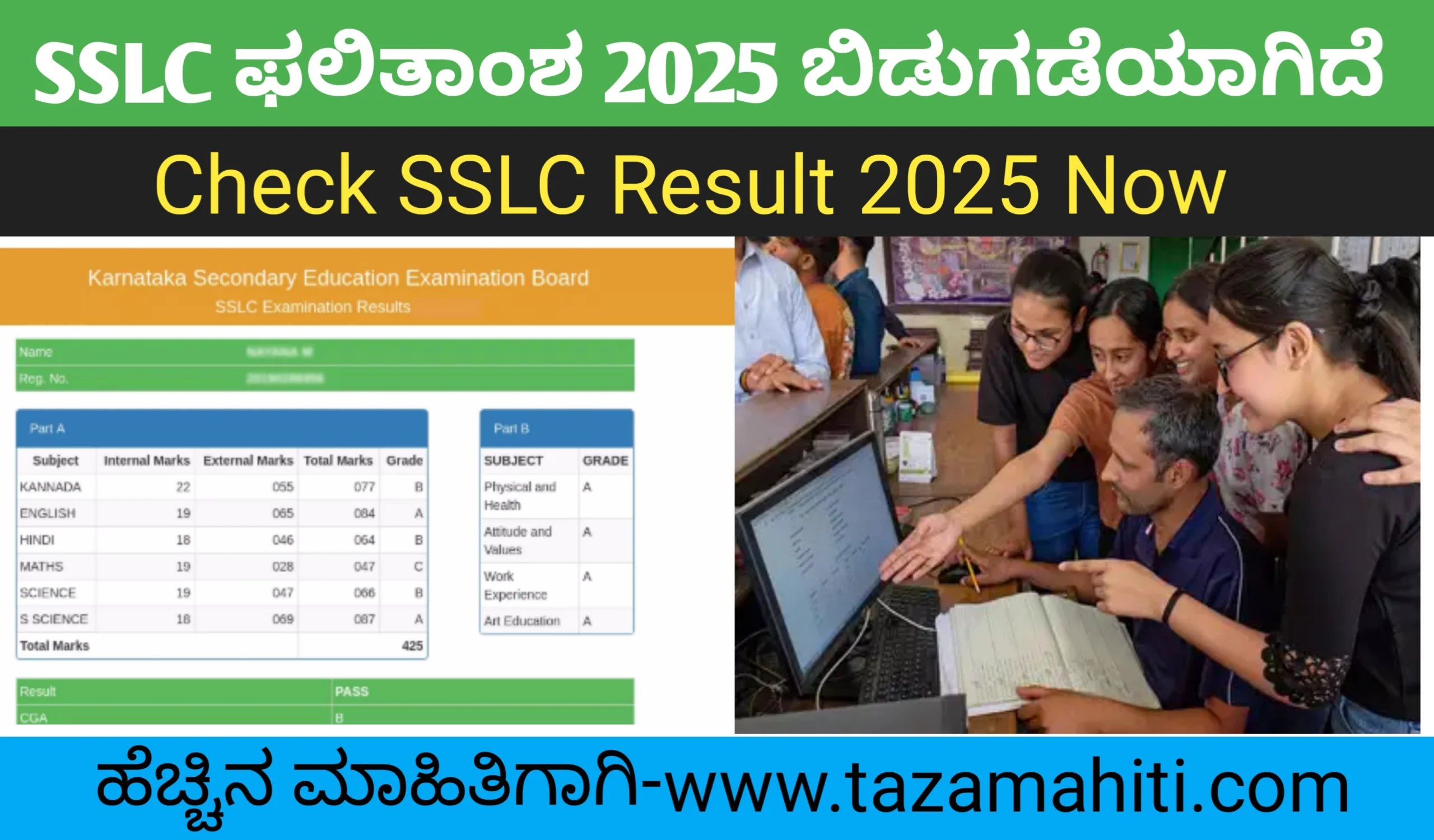 Check SSLC result 2025
