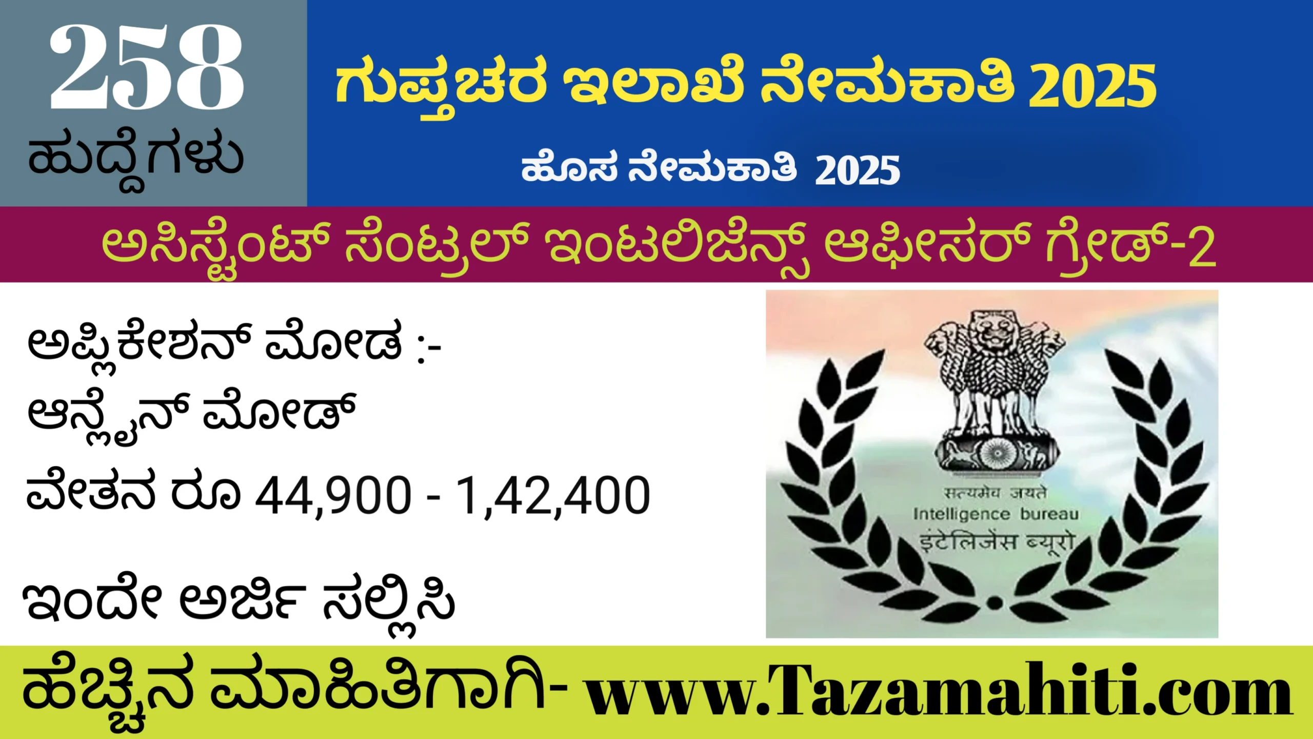 Intelligence bureau Recruitment