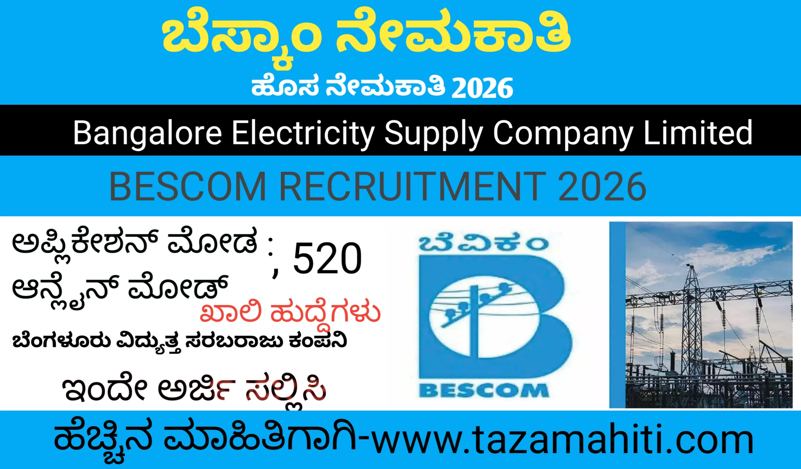 BESCOM RECRUITMENT 2026