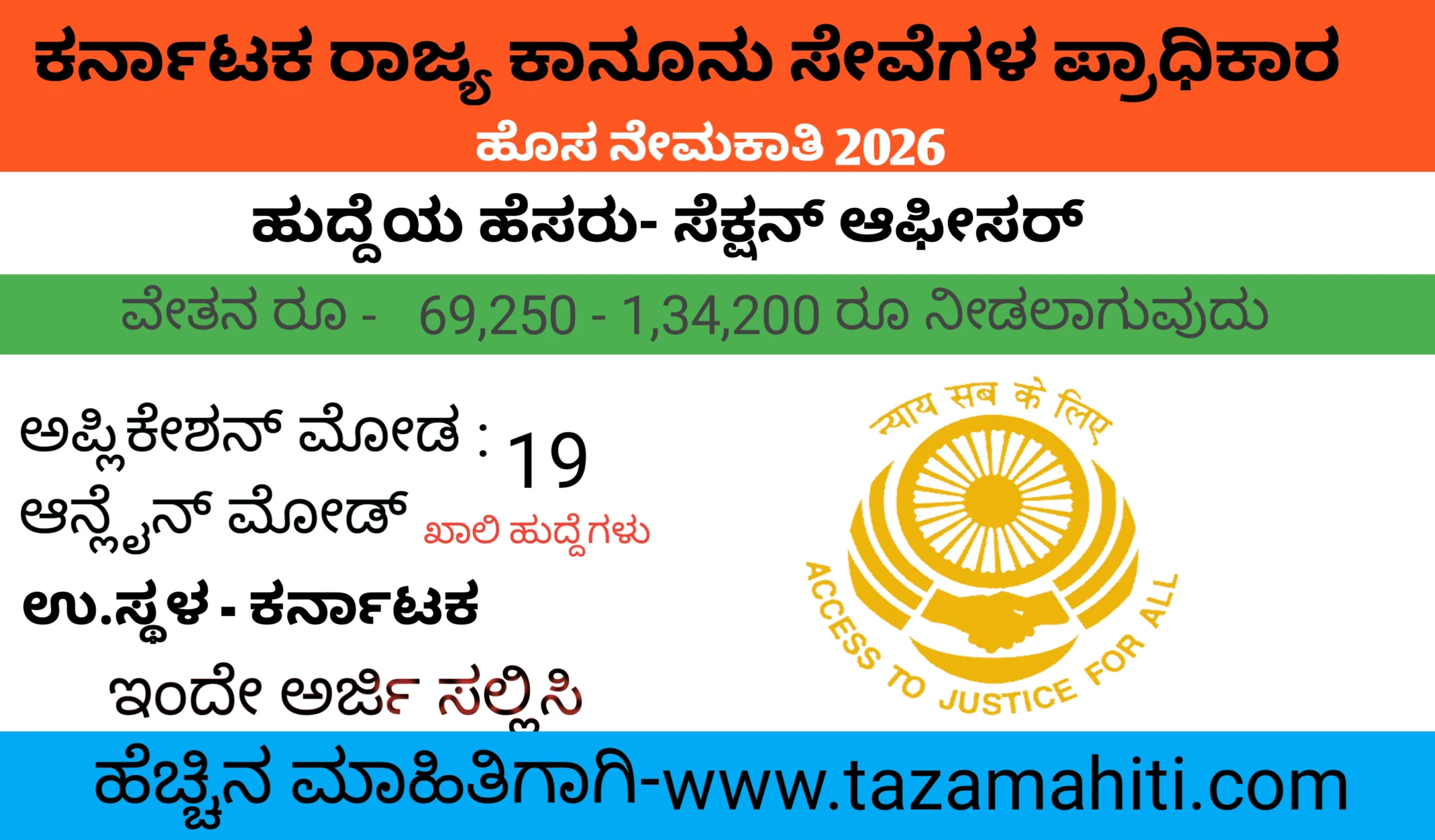 KSLSA Recruitment 2026