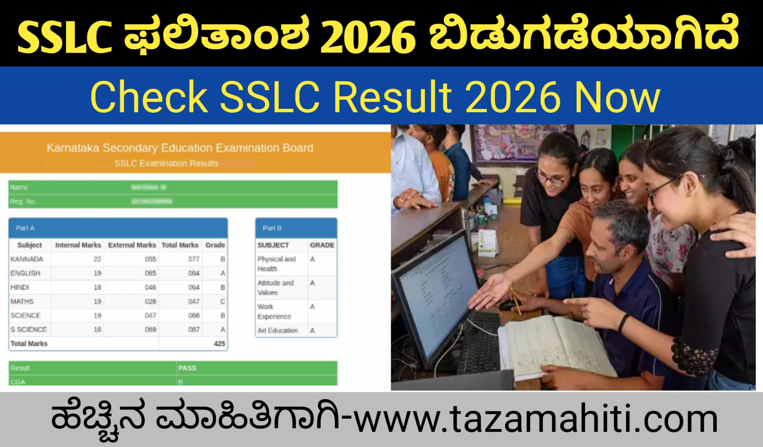 Karnataka SSLC Result 2026