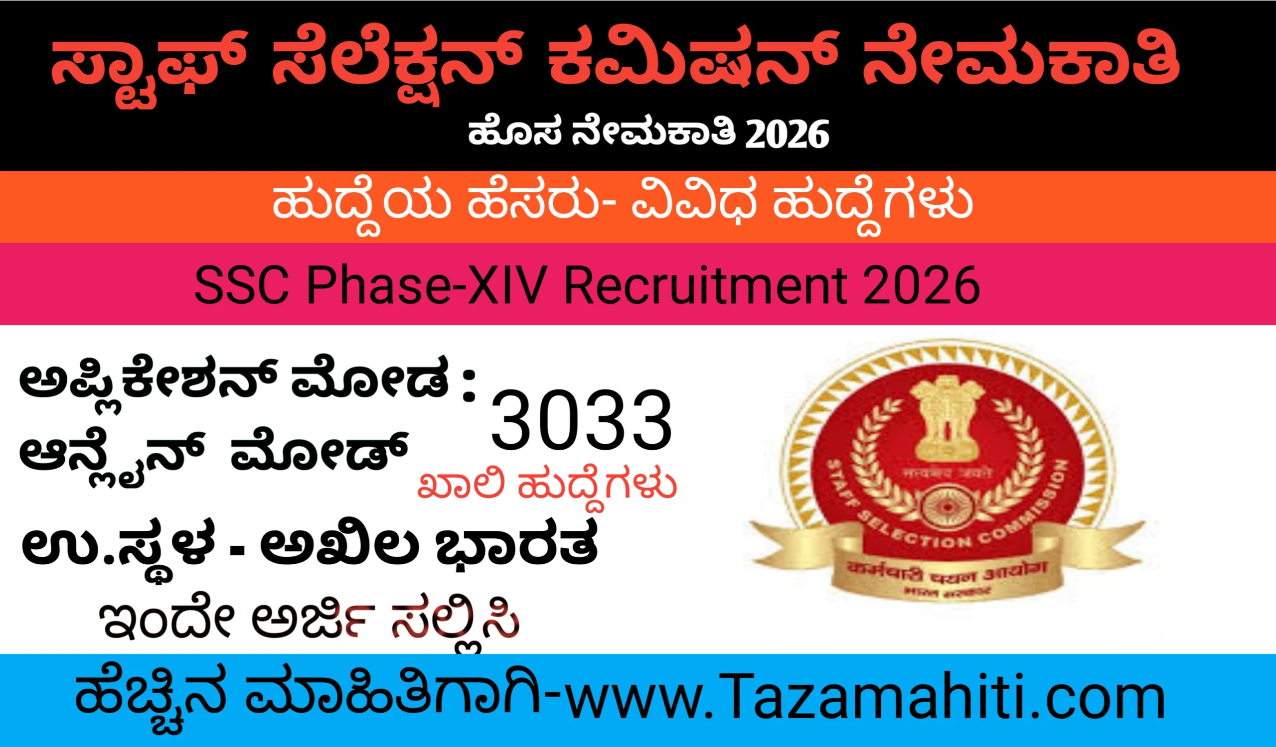 SSC Recruitment 2026